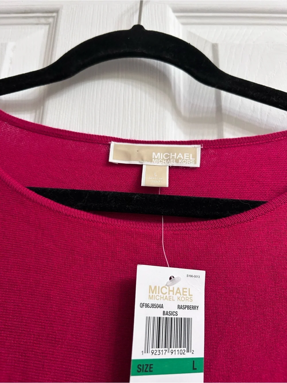 Michael Kors Women's Hot Pink Long-Sleeve Tunic Top